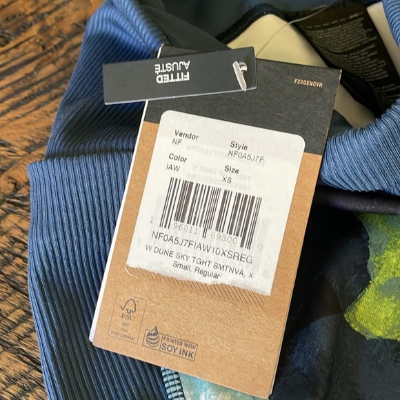 NWT The North Face Dune Sky Tight Legging blue pattern size XS - Picture 3 of 4